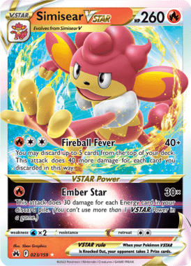 Crown Zenith - 023/159 - Simisear VSTAR - Pokemon kaarten Kopen - LuiopZondag TCG Store Assen