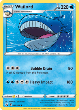 Crown Zenith - 032/159 - Wailord - Pokemon kaarten Kopen - LuiopZondag TCG Store Assen