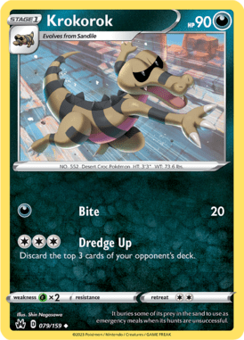 Crown Zenith - 079/159 - Krokorok - Pokemon kaarten Kopen - LuiopZondag TCG Store Assen