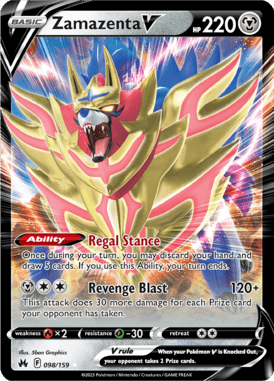Crown Zenith - 098/159 - Zamazenta V - Pokemon kaarten Kopen - LuiopZondag TCG Store Assen