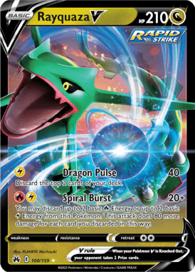 Crown Zenith - 100/159 - Rayquaza V - Pokemon kaarten Kopen - LuiopZondag TCG Store Assen