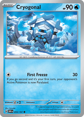 Obsidian Flames - 055/197 - - Pokemon kaarten Kopen - LuiopZondag TCG Store AssenCryogonal
