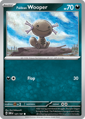 Obsidian Flames - 127/197 - Paldean Wooper - Pokemon kaarten Kopen - LuiopZondag TCG Store Assen