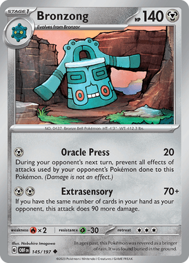 Obsidian Flames - 145/197 - Bronzong - Pokemon kaarten Kopen - LuiopZondag TCG Store Assen