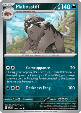 Paldea Evolved - 143/193 - Mabosstiff - Pokemon kaarten Kopen - LuiopZondag TCG Store Assen