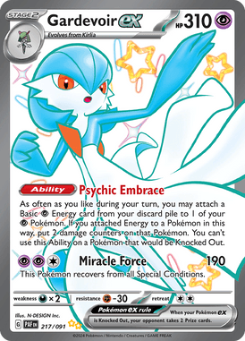 Paldean Fates - 217/091 - Gardevoir ex - Shiny Pokemon kaarten Kopen - LuiopZondag TCG Store Assen