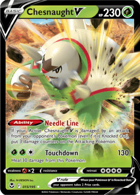Silver Tempest - 015/195 - Chesnaught V - Pokemon kaarten Kopen - LuiopZondag.nl