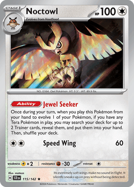 Stellar Crown - 115/142 - Noctowl - Losse Pokemon Kopen - LuiopZondag TCG Store