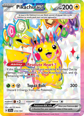 Surging Sparks - 219/191 - Pikachu ex - LuiopZondag.nl