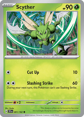 Temporal Forces - 001/162 - Scyther - Losse Pokemon Kopen - LuiopZondag TCG Store Assen