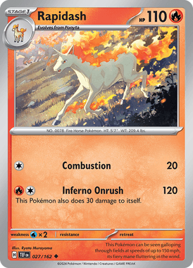 Temporal Forces - 027/162 - Rapidash - Losse Pokemon kaartem Kopen - LuiopZondag TCG Store Assen