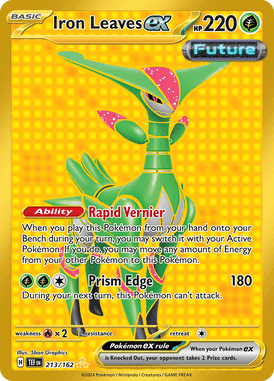 Temporal Forces - 213/162 - Iron Leaves ex (Gold) - Losse Pokemon kaarten Kopen - LuiopZondag TCG Store Assen