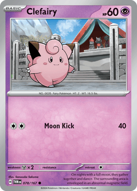 Twilight Masquerade - 078/167 - Clefairy - Losse Pokemon Kopen - LuiopZondag TCG Store Assen