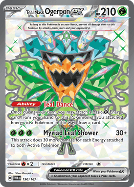 Twilight Masquerade - 190/167 - Teal Mask Ogerpon ex
- Losse Pokemon Kopen - LuiopZondag TCG Store Assen