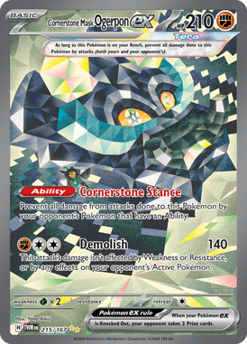 Twilight Masquerade - 215/167 - Cornerstone Mask Ogerpon ex - Losse Pokemon Kopen - LuiopZondag TCG Store Assen