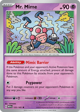 151 - 122/165 - Mr. Mime - Pokemon kaarten Kopen - LuiopZondag TCG Store Assen
