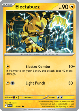 151 - 125/165 - Electabuzz - Pokemon kaarten Kopen - LuiopZondag TCG Store Assen