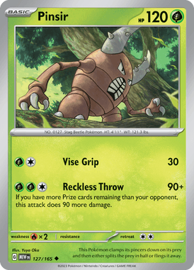 151 - 127/165 - Pinsir - Pokemon kaarten Kopen - LuiopZondag TCG Store Assen