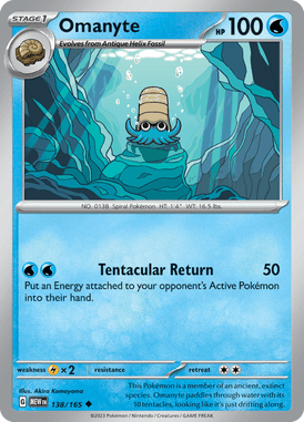 151 - 138/165 - Omanyte - Pokemon kaarten Kopen - LuiopZondag TCG Store Assen