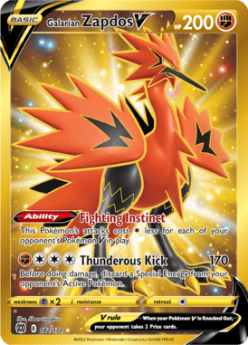 Brilliant Stars - 182/172 - Galarian Zapdos V - LuiopZondag.nl