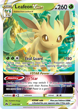 Crown Zenith - 014/159 - Leafeon VSTAR - Pokemon kaarten Kopen - LuiopZondag TCG Store Assen