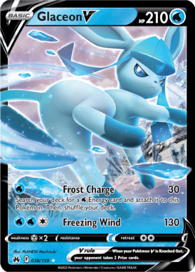 Crown Zenith - 038/159 - Glaceon V - Pokemon kaarten Kopen - LuiopZondag TCG Store Assen