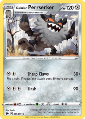 Crown Zenith - 085/159 - Galarian Perrserker - Pokemon kaarten Kopen - LuiopZondag TCG Store Assen