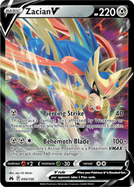 Crown Zenith - 095/159 - Zacian V - Pokemon kaarten Kopen - LuiopZondag TCG Store Assen