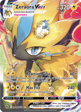 Crown Zenith - GG42 - Zeraora VMAX - Pokemon kaarten Kopen - LuiopZondag TCG Store Assen