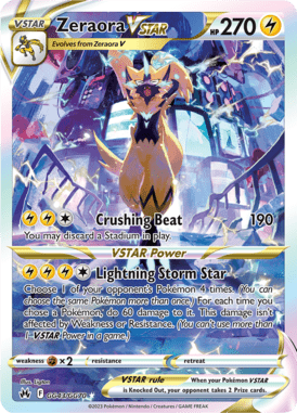 Crown Zenith - GG43 - Zeraora VSTAR - Pokemon kaarten Kopen - LuiopZondag TCG Store Assen