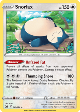 Lost Origin - 143/196 - Snorlax - LuiopZondag.nl