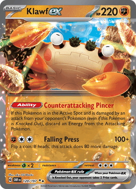 Obsidian Flames - 120/197 - Klawf ex - Pokemon kaarten Kopen - LuiopZondag TCG Store Assen
