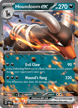 Obsidian Flames - 134/197 - Houndoom ex - Pokemon kaarten Kopen - LuiopZondag TCG Store Assen