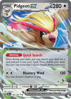 Obsidian Flames - 164/197 - Pidgeot  - Pokemon kaarten Kopen - LuiopZondag TCG Store Assenex