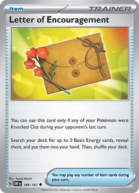 Obsidian Flames - 189/197 - Letter of Encouragement - Pokemon kaarten Kopen - LuiopZondag TCG Store Assen