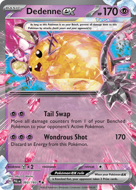 Paldea Evolved - 093/193 - Dedenne ex - Pokemon kaarten Kopen - LuiopZondag TCG Store Assen