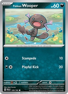 Paldea Evolved - 129/193 - Paldean Wooper - Pokemon kaarten Kopen - LuiopZondag TCG Store Assen