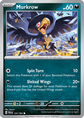 Paldea Evolved - 131/193 - Murkrow - Pokemon kaarten Kopen - LuiopZondag TCG Store Assen