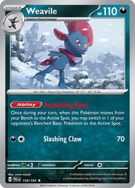 Paldea Evolved - 134/193 - Weavile - Pokemon kaarten Kopen - LuiopZondag TCG Store Assen