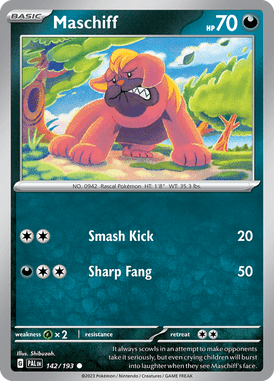 Paldea Evolved - 142/193 - Maschiff - Pokemon kaarten Kopen - LuiopZondag TCG Store Assen