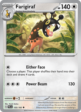 Paldea Evolved - 155/193 - Farigiraf - Pokemon kaarten Kopen - LuiopZondag TCG Store Assen
