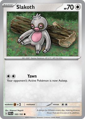 Paldea Evolved - 160/193 - Slakoth - Pokemon kaarten Kopen - LuiopZondag TCG Store Assen