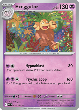 Paldean Fates - 024/091 - Exeggutor - Losse Pokemon kaarten Kopen - LuiopZondag TCG Store Assen