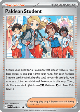 Paldean Fates - 085/091 - Paldean Student - Losse Pokemon kaarten Kopen - LuiopZondag TCG Store Assen