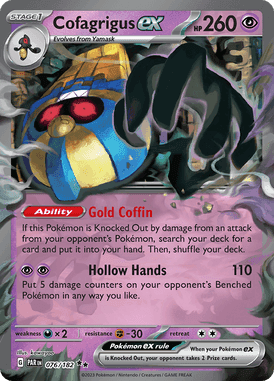 Paradox Rift - 076/182 - Cofagrigus ex - Pokemon kaarten Kopen - LuiopZondag TCG Store Assen