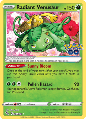 Pokémon GO - 004/078 - Radiant Venusaur - LuiopZondag.nl