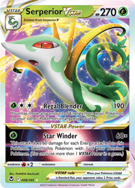 Silver Tempest - 008/195 - Serperior VSTAR - Pokemon kaarten Kopen - LuiopZondag TCG Store Assen