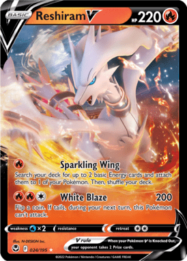 Silver Tempest - 024/195 - Reshiram V - LuiopZondag.nl