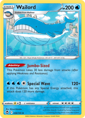 Silver Tempest - 038/195 - Wailord - LuiopZondag.nl