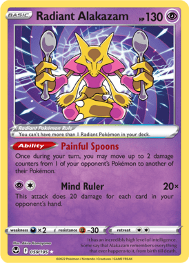 Silver Tempest - 059/195 - Radiant Alakazam - Radiant Holo - LuiopZondag.nl